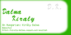 dalma kiraly business card